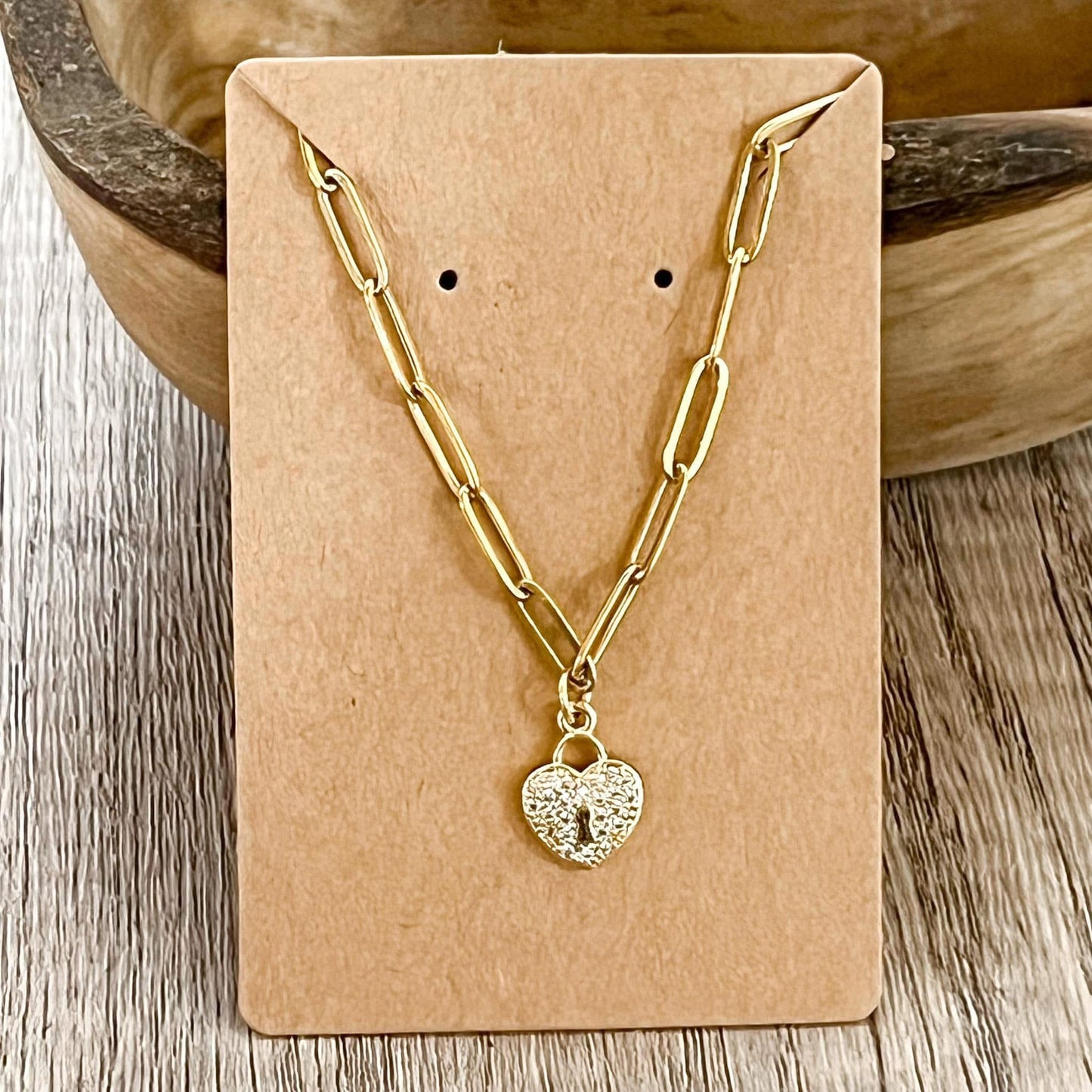 Locked in Love Dainty Heart Necklace