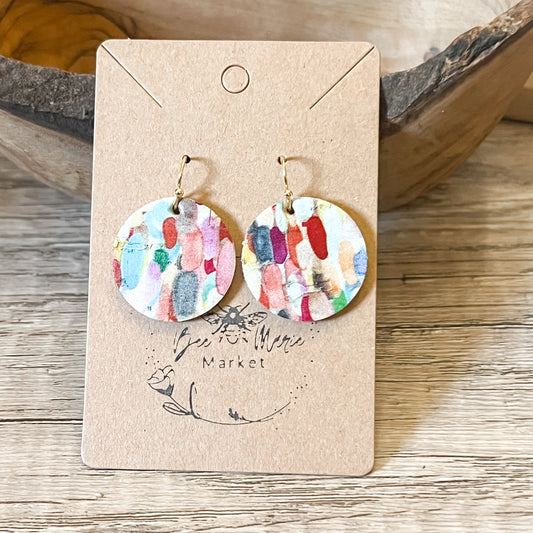 Christi Confetti Round Earrings