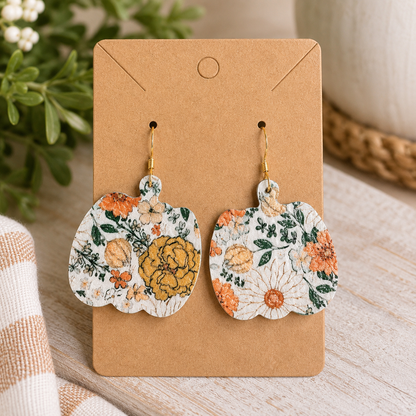 Autumn Garden Pumpkin Earrings