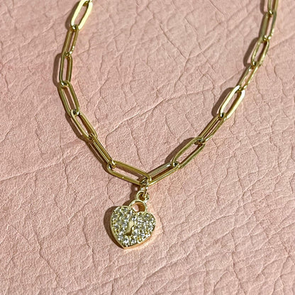 Locked in Love Dainty Heart Necklace
