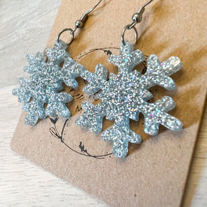 Glitter Snowflake Dangle