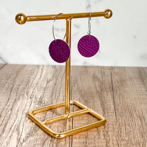 Purple Reversible Hoops