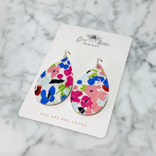 Bold Floral Teardrops