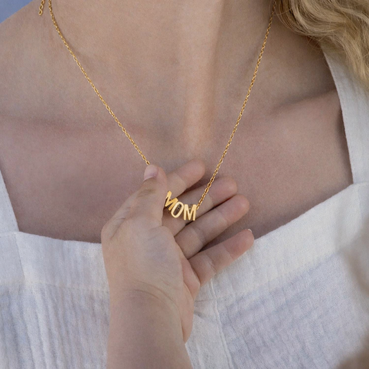 Mom Letter Necklace - Waterproof
