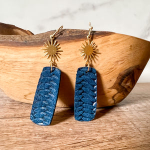 Stormy Navy Star Handmade Earrings