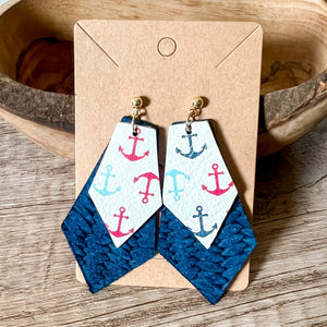 Layered Luci Anchor Earrings