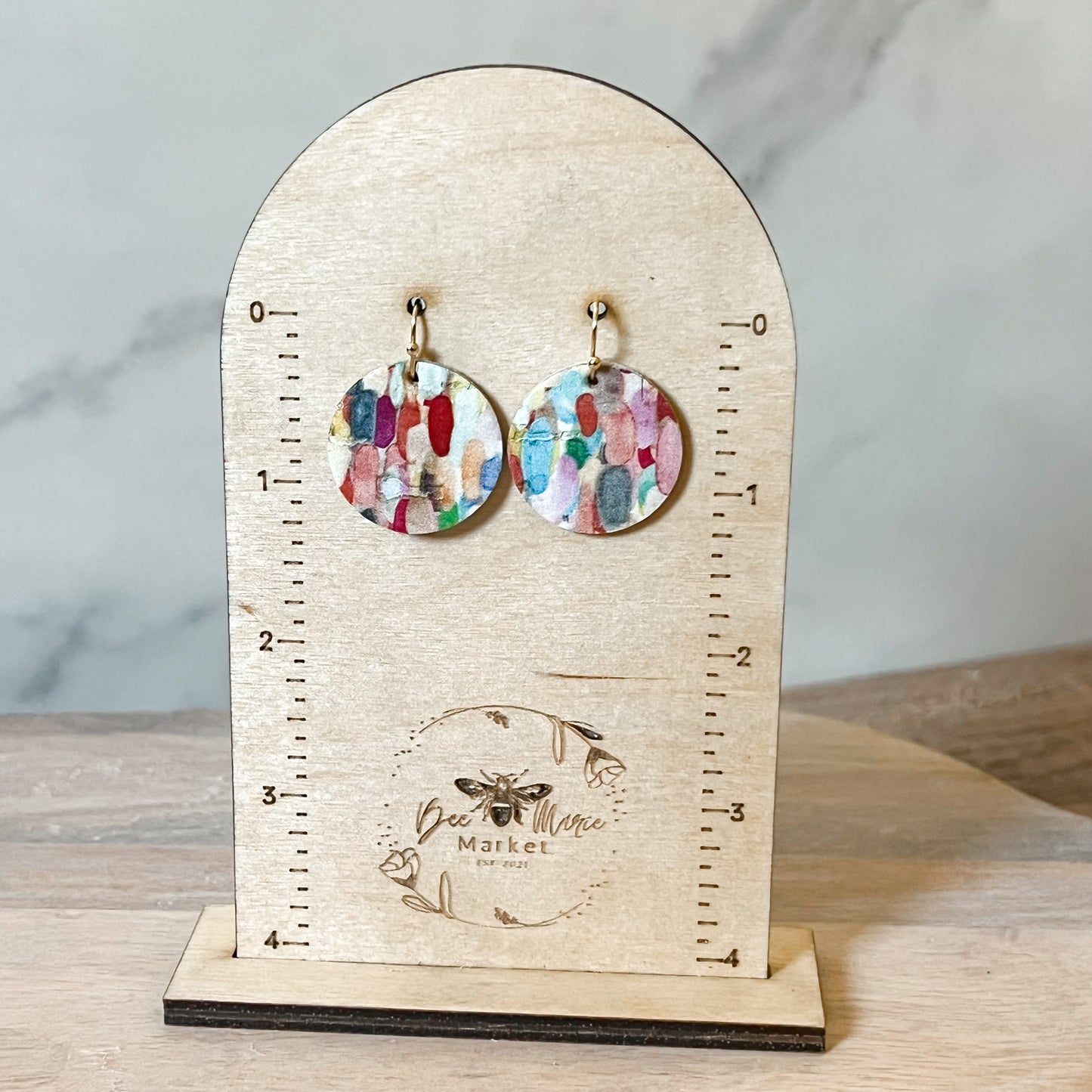 Christi Confetti Round Earrings