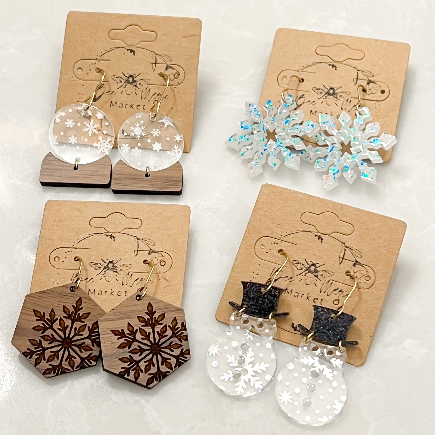 Winter Snow Globe Earrings