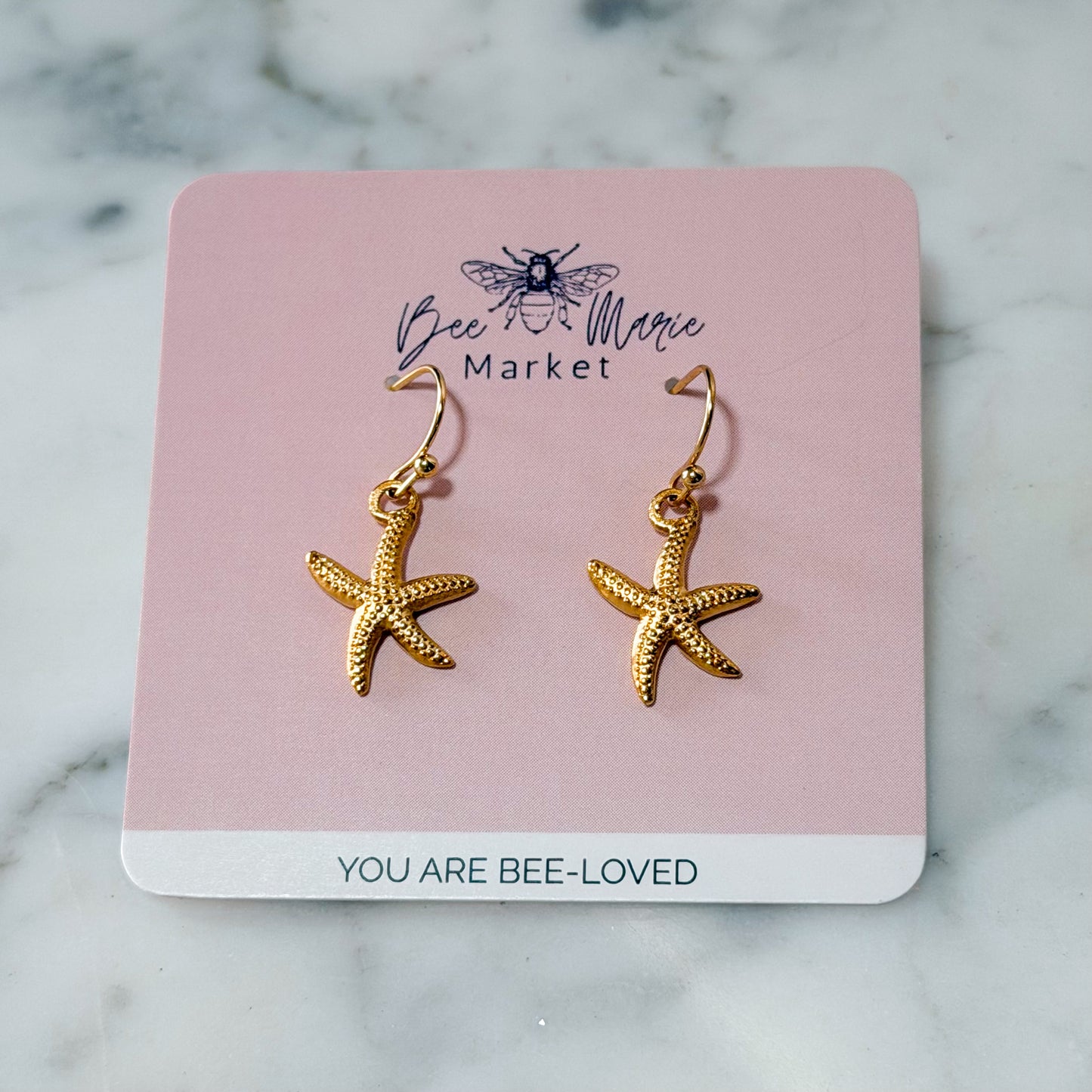 Golden Tide Starfish Earrings