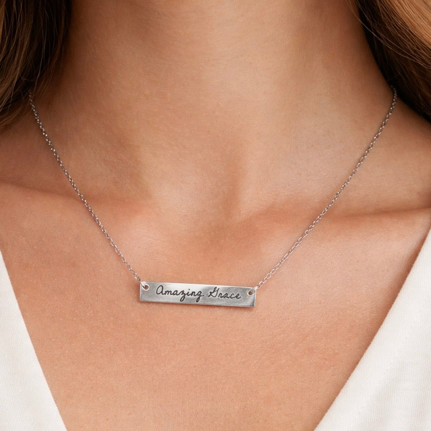 The Signature Engraved Bar Necklace