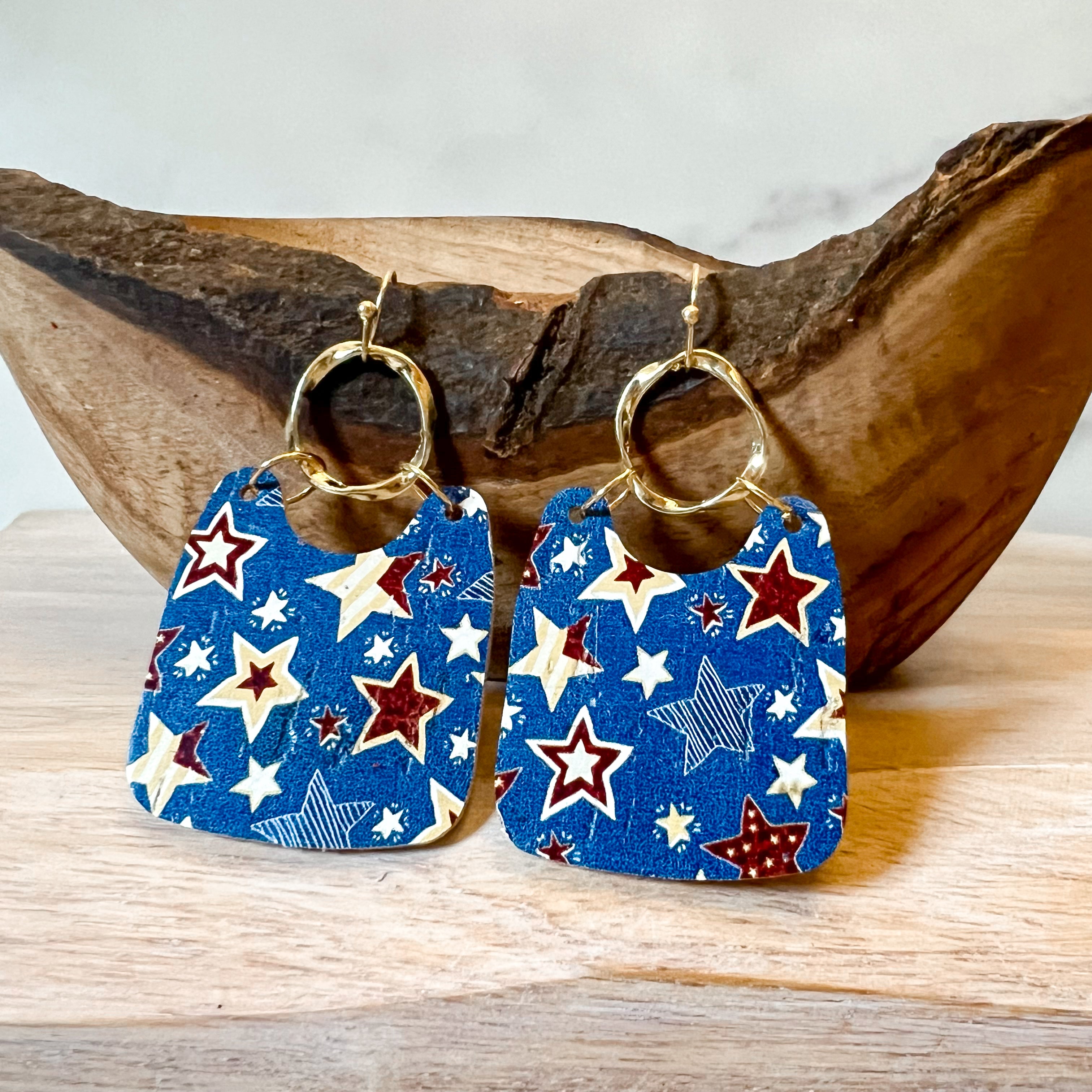 Bella Blue Star Handmade Earrings