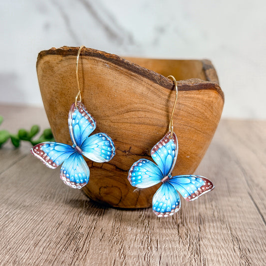 Blue Morpho Butterfly Drops