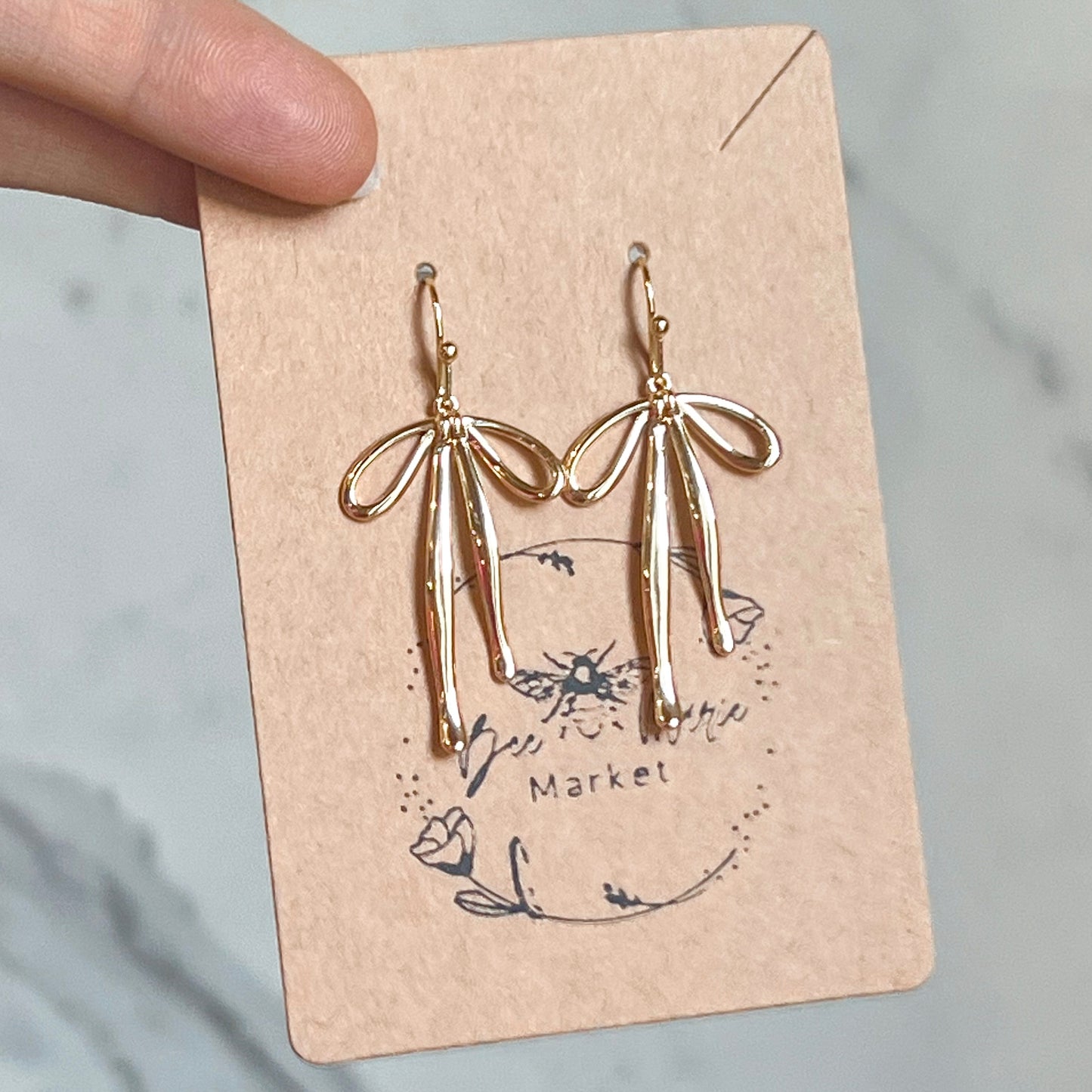 Dana Gold Bow Earrings