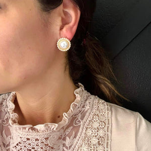 Halo Pearl Earrings
