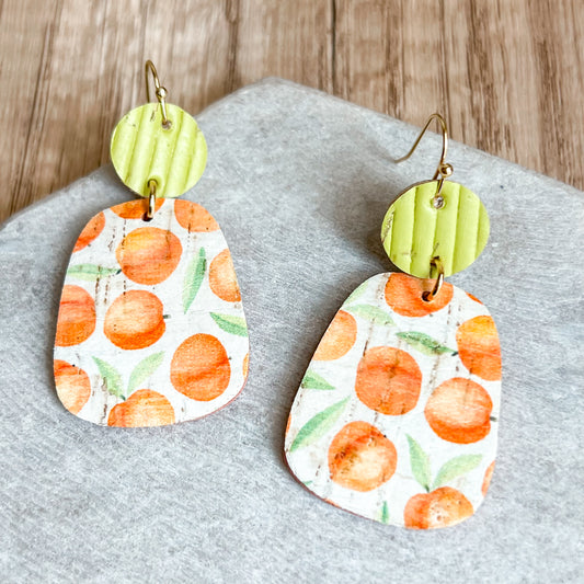 Just Peachy Cork Dangles