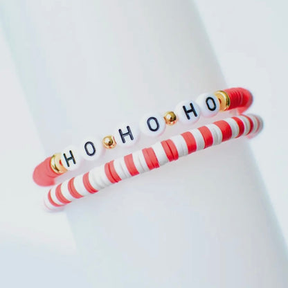 Ho Ho Ho Beaded Bracelet Set