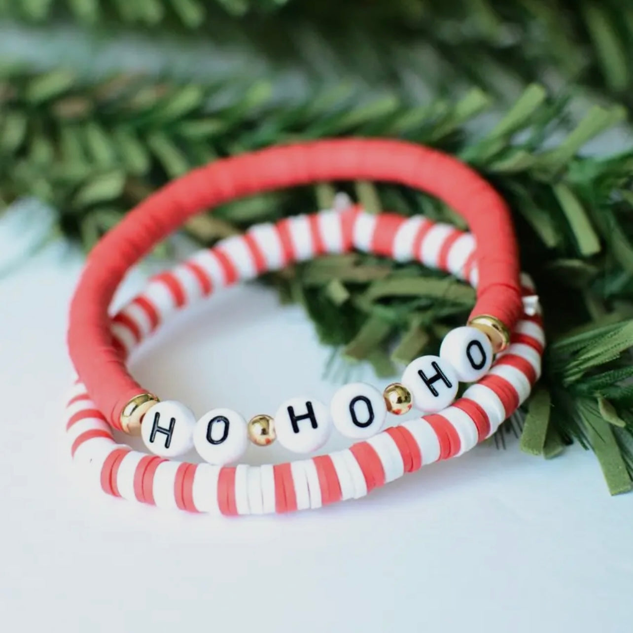 Ho Ho Ho Beaded Bracelet Set