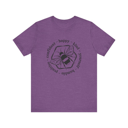 Bee Happy Positive Confident Tee
