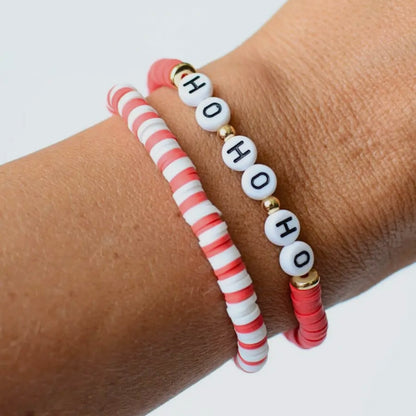 Ho Ho Ho Beaded Bracelet Set