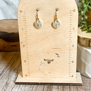 Locked in Love Dainty Heart Earrings