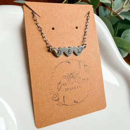 The You Are Loved Personalized Initial Heart Necklace