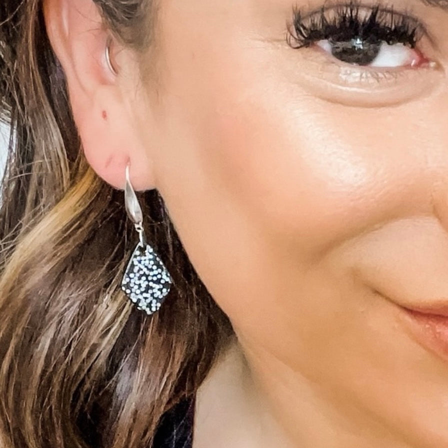 Glitz Girl in Black Earrings