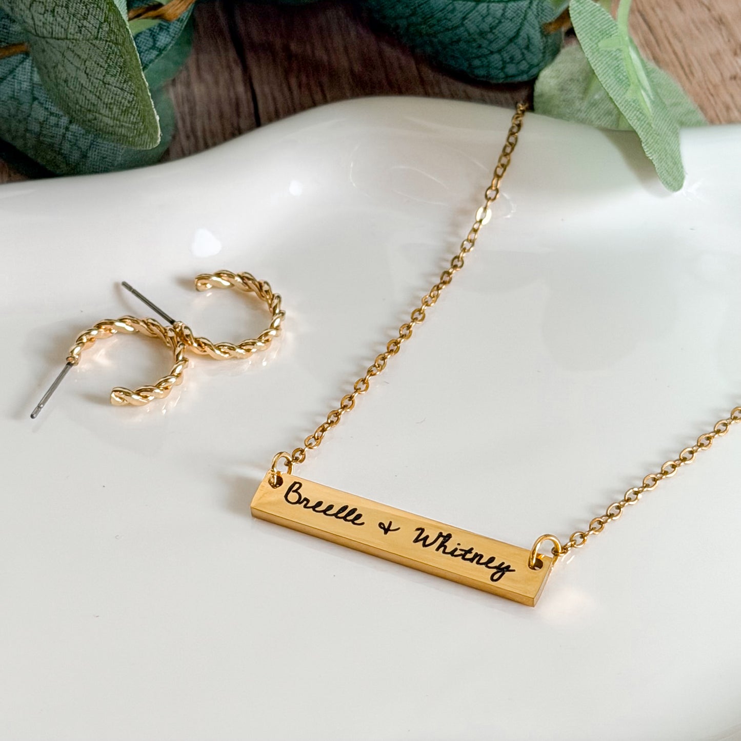 The Signature Engraved Bar Necklace