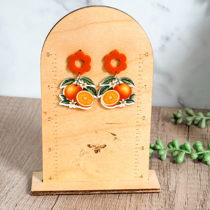 Orange Blossom Acrylic Earrings