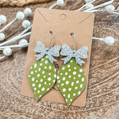 Lime Doodle Dot Ornament Drops