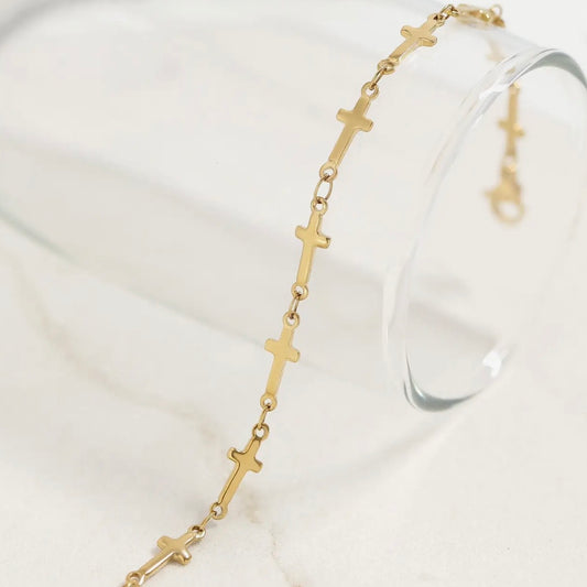 Faith Cross Chain Bracelet - Waterproof