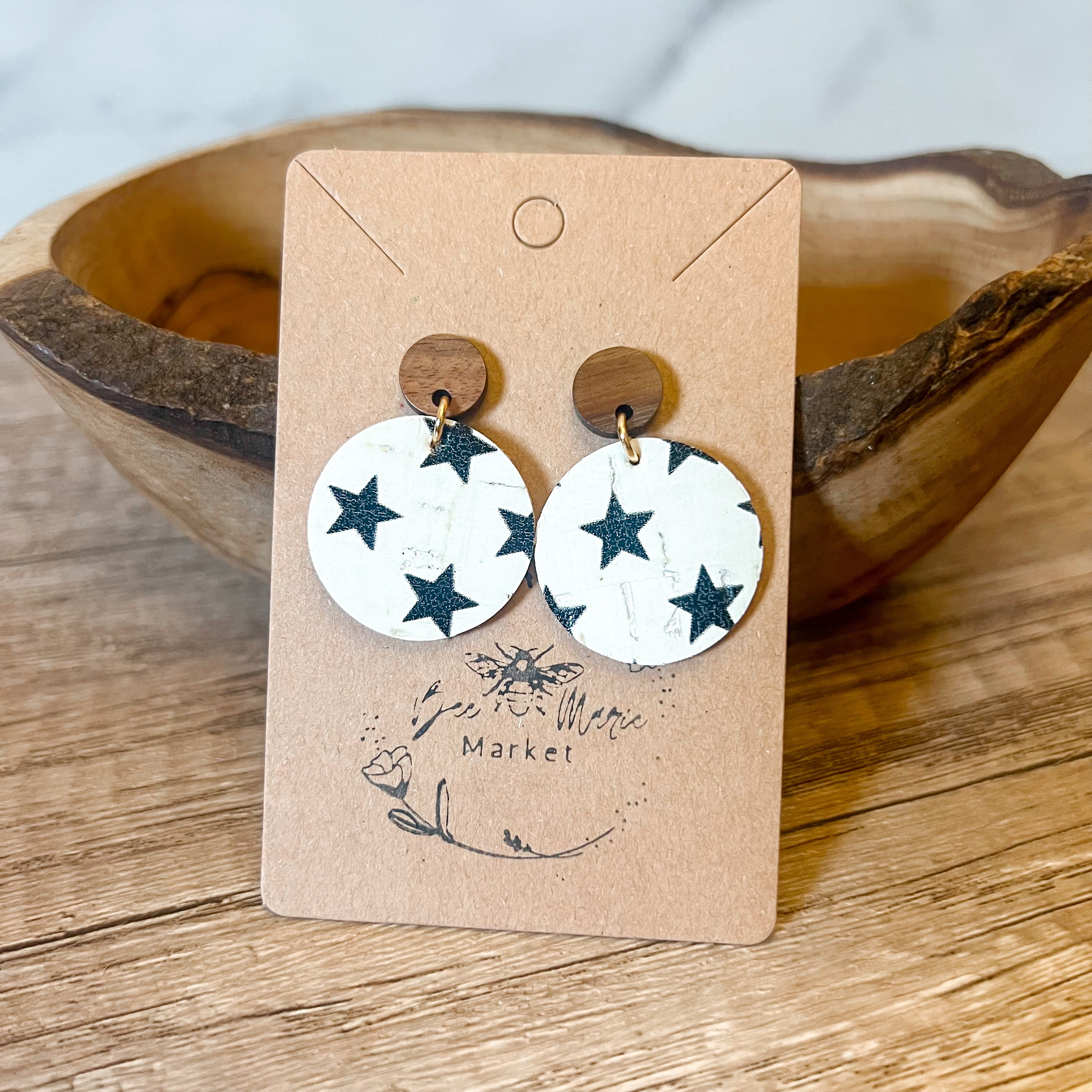 Handmade Round Star Earrings