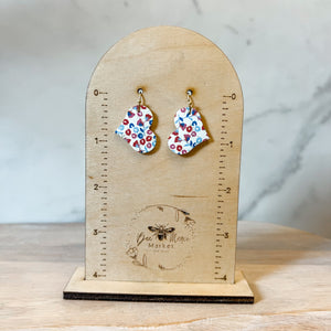 Red, White, & Blue Heart Earrings