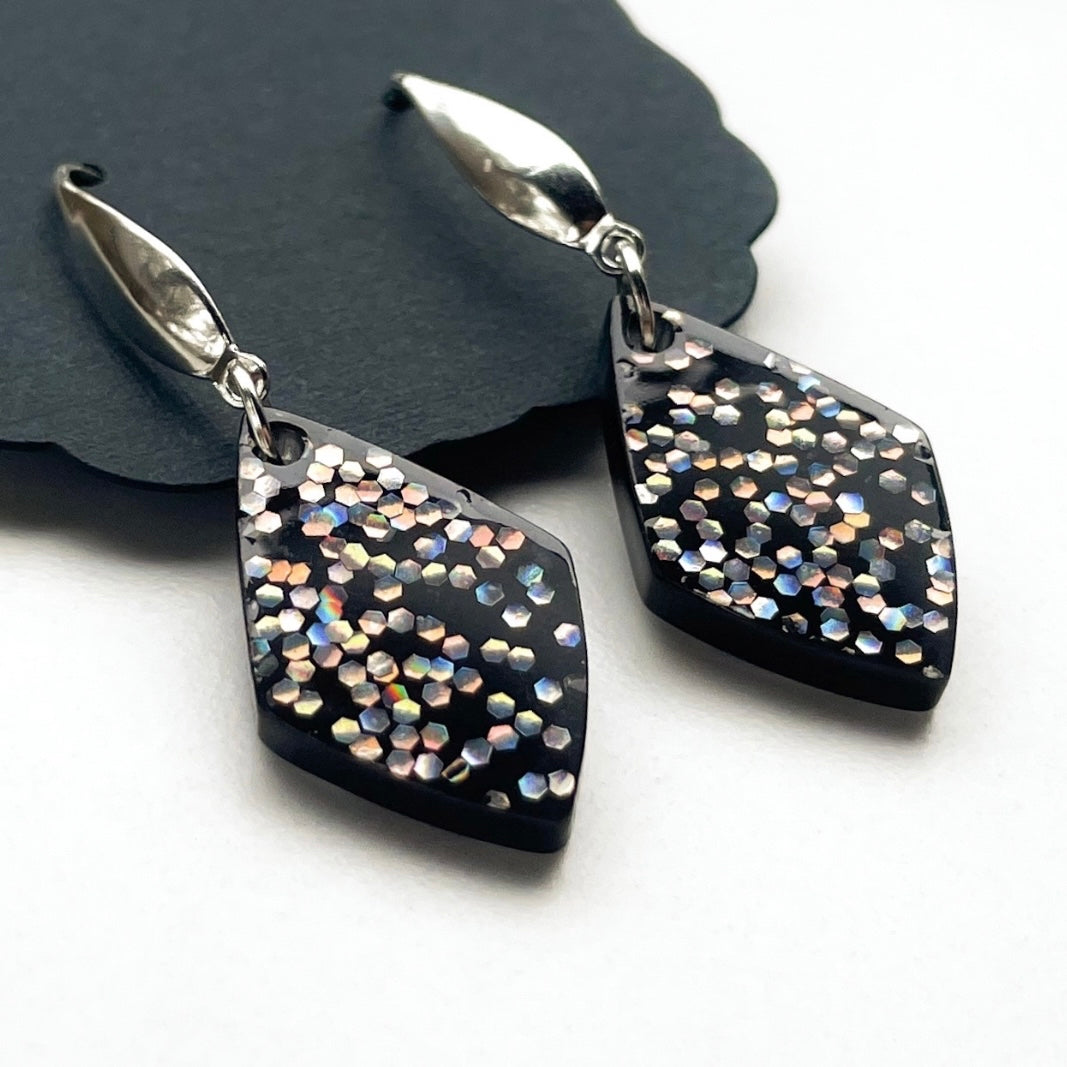 Glitz Girl in Black Earrings