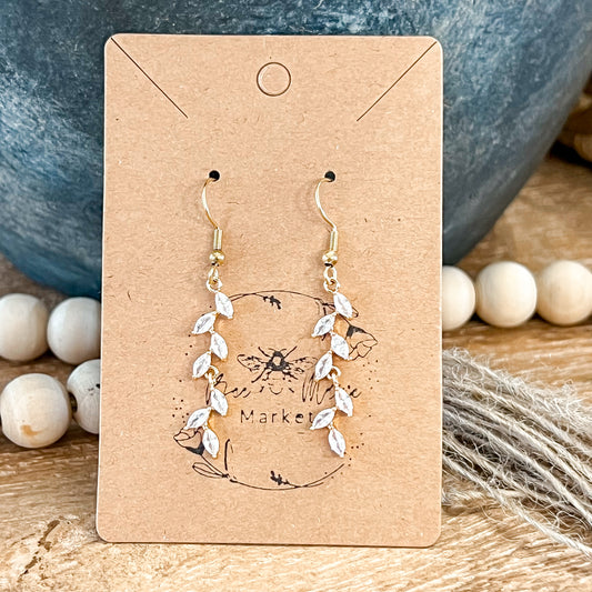 Crystal Vine Drop Earrings