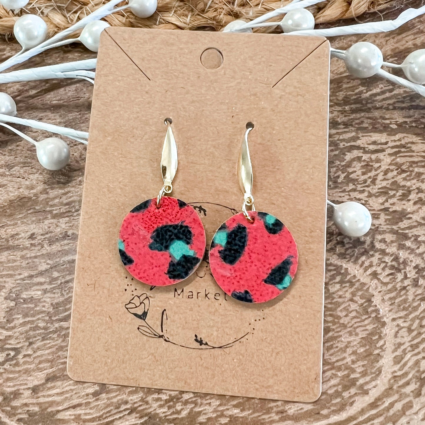 Red Animal Print Rounds