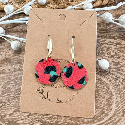 Red Animal Print Rounds