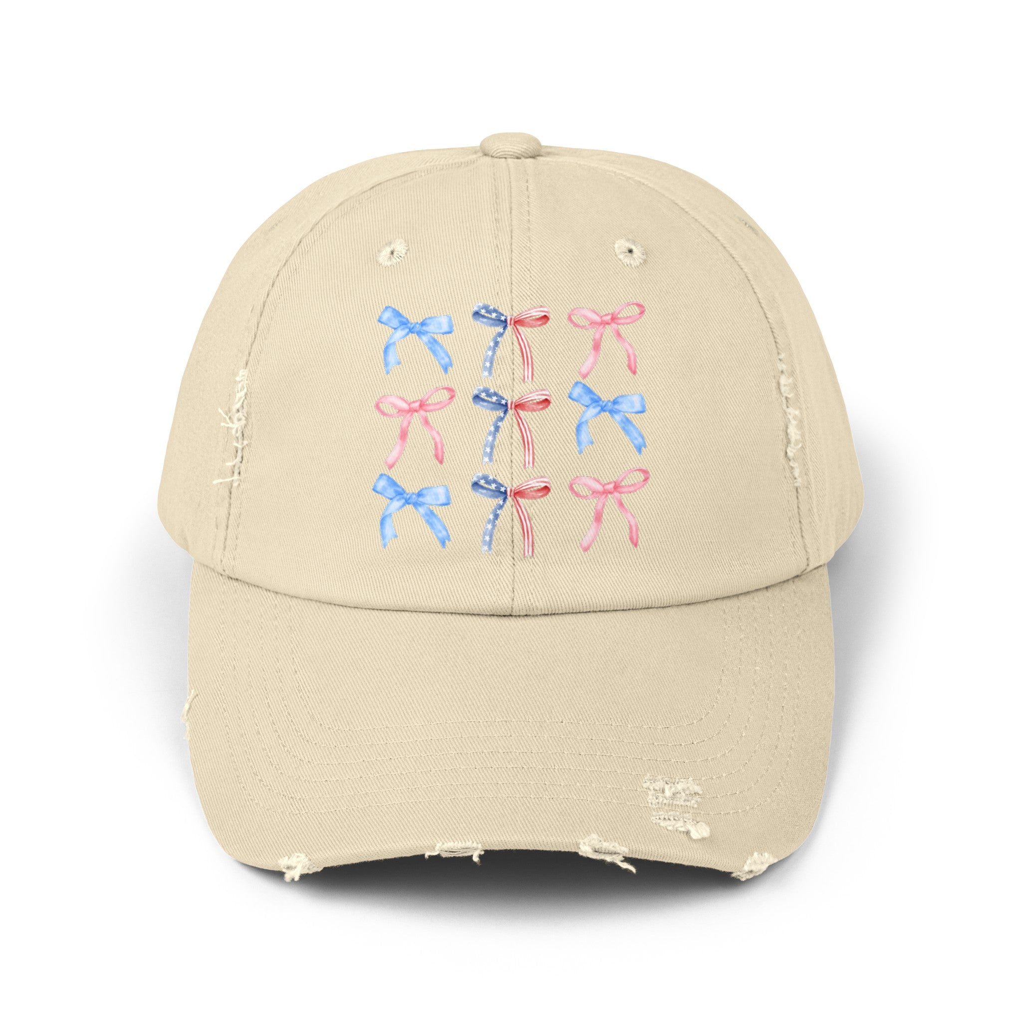 American Ribbon Unisex Distressed Cap 30DC