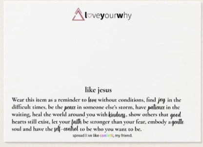 Like Jesus Black WWJD Beaded Bracelet Set
