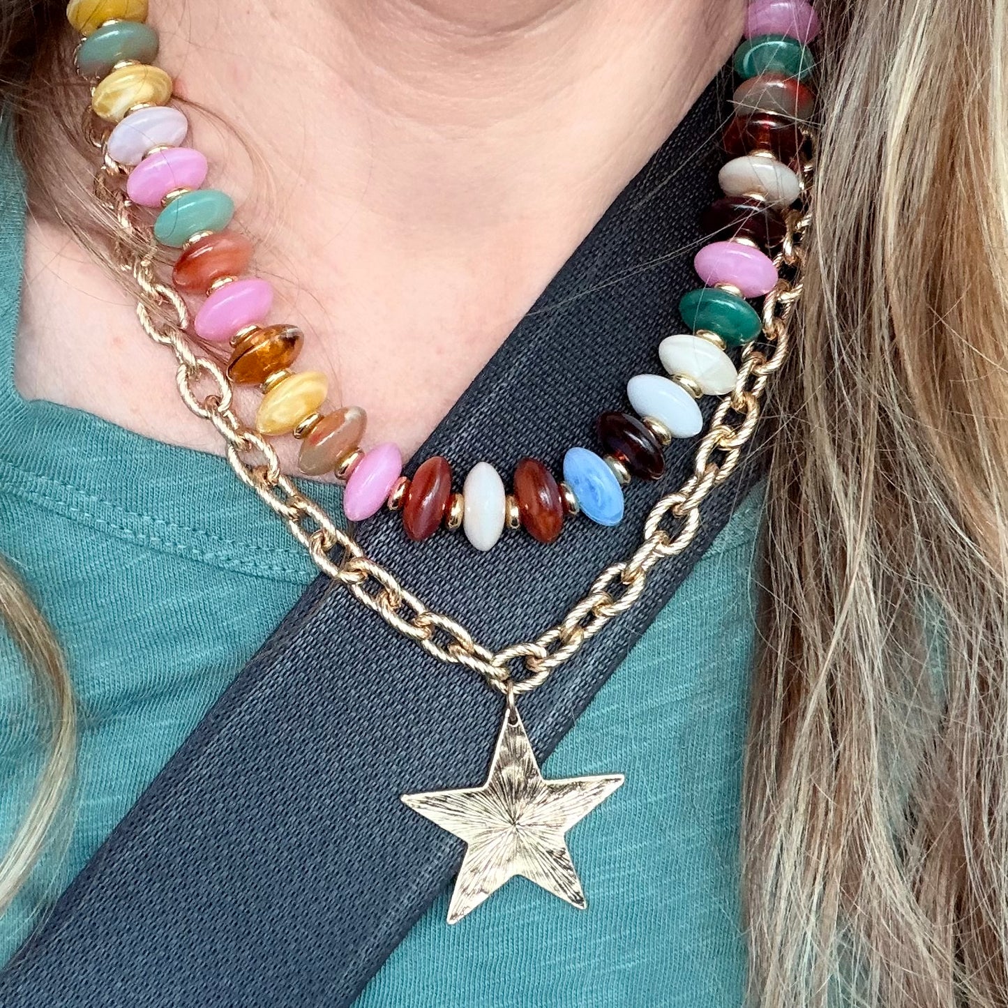 Colorful Chunky Beaded Necklace