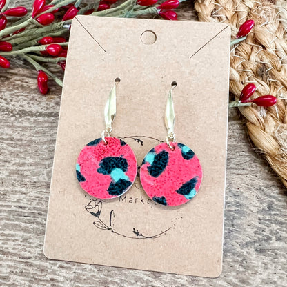 Red Animal Print Rounds