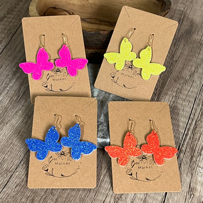 Glitter Butterfly Earrings