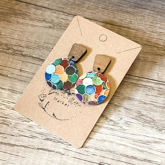 Confetti Round Party Earrings