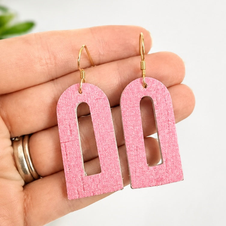 Petite Bubblegum Open Arch Earrings