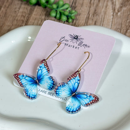 Blue Morpho Butterfly Drops