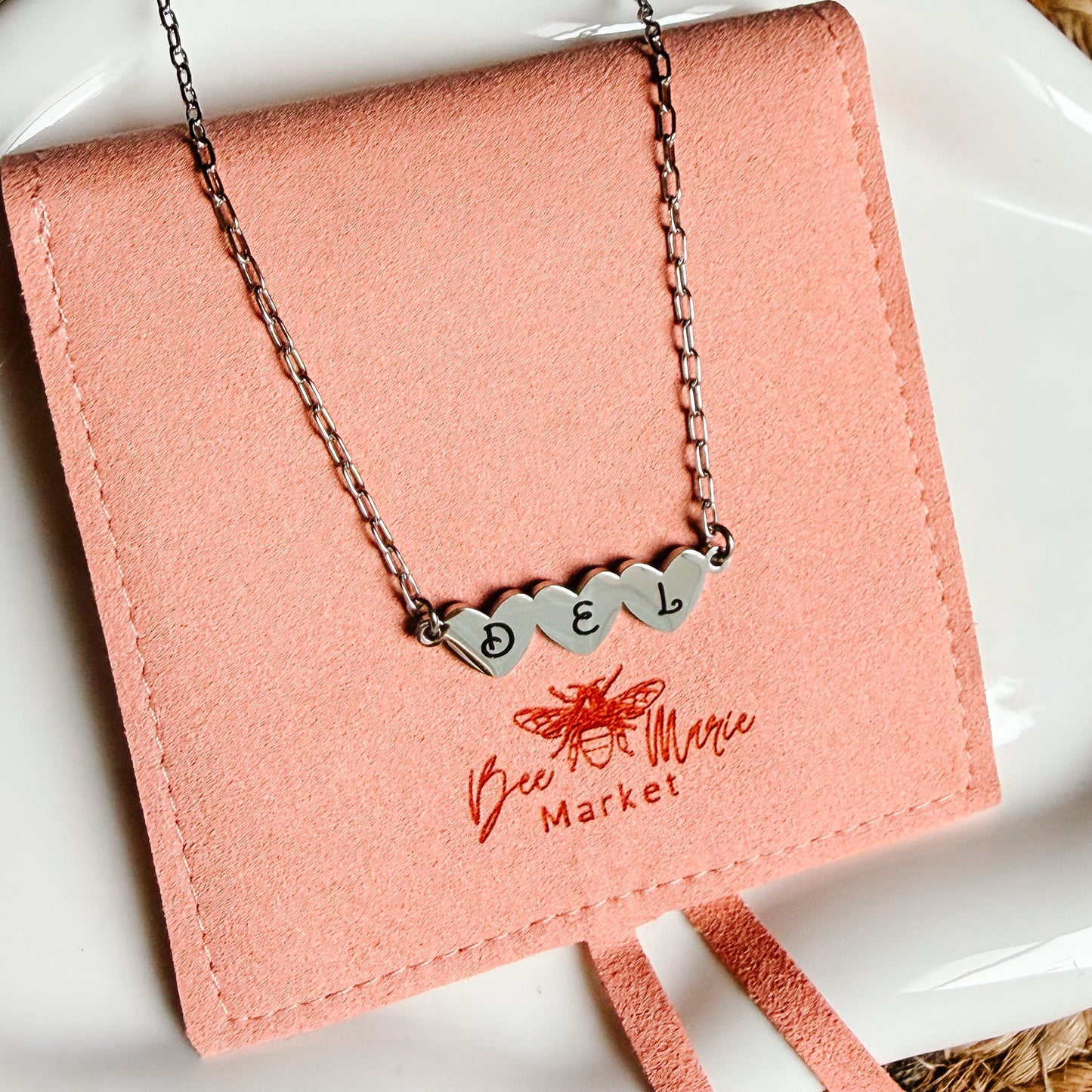 The You Are Loved Personalized Initial Heart Necklace