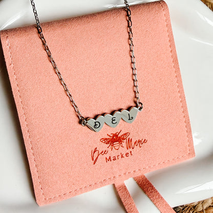 The You Are Loved Personalized Initial Heart Necklace