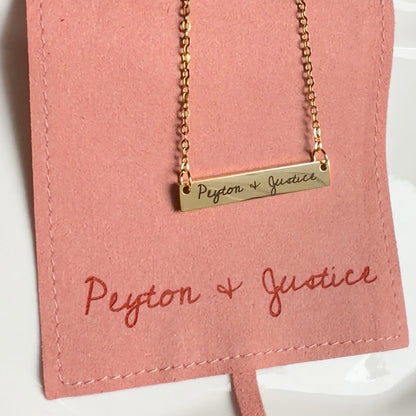 The Signature Engraved Bar Necklace