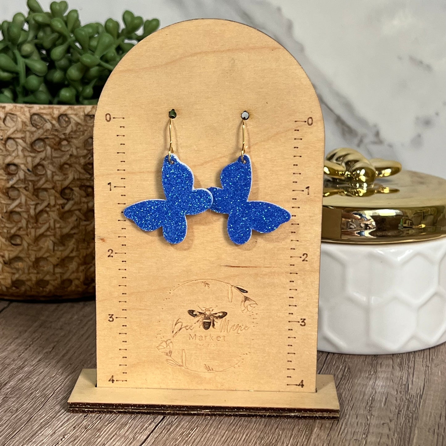 Glitter Butterfly Earrings