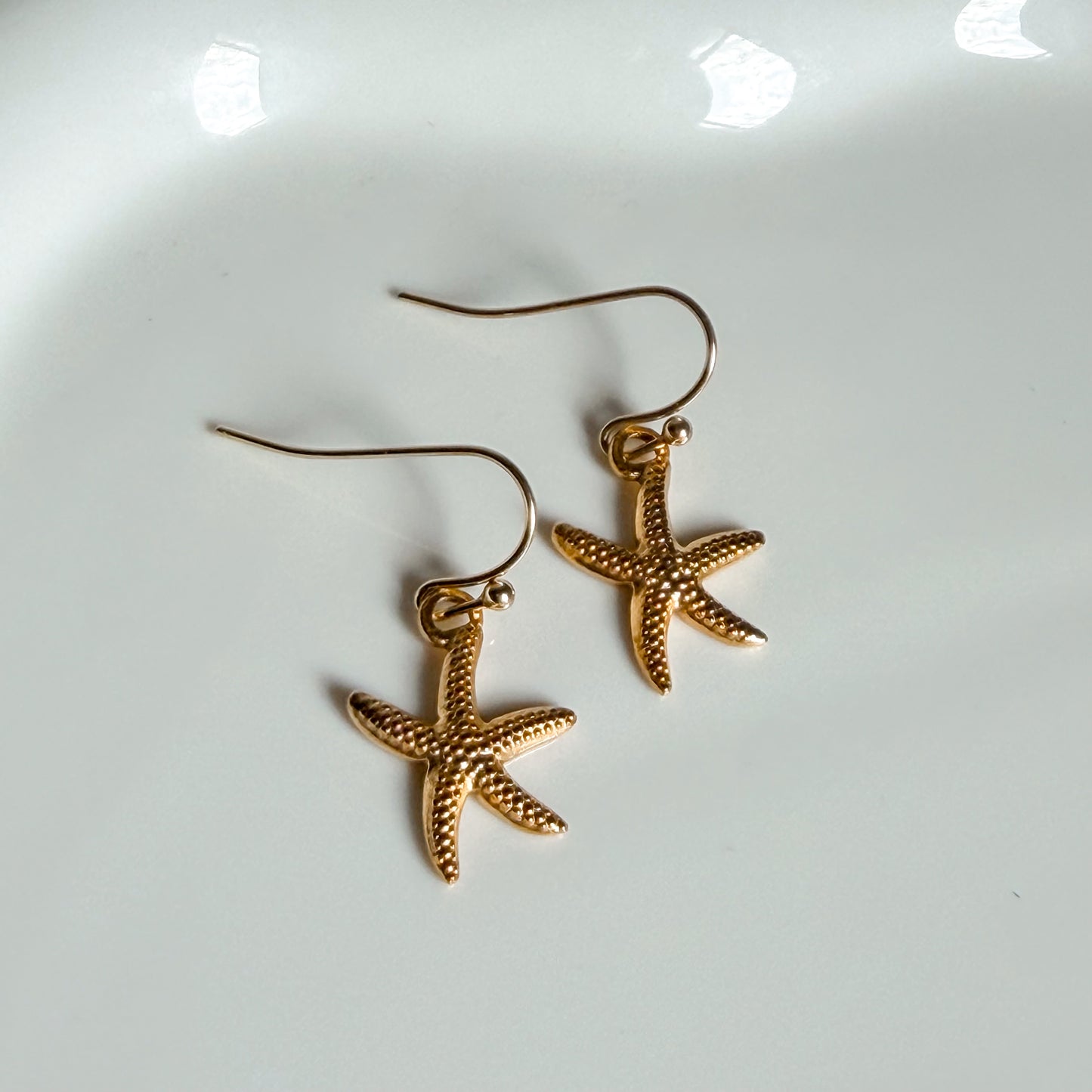 Golden Tide Starfish Earrings