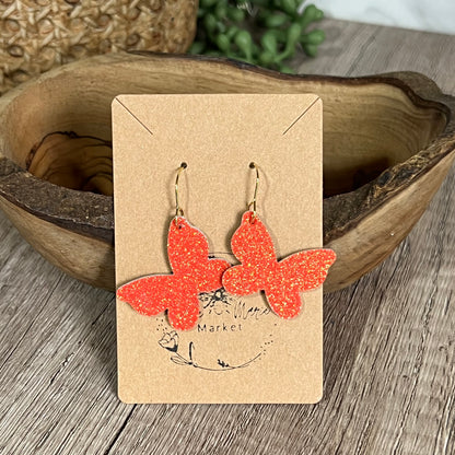 Glitter Butterfly Earrings